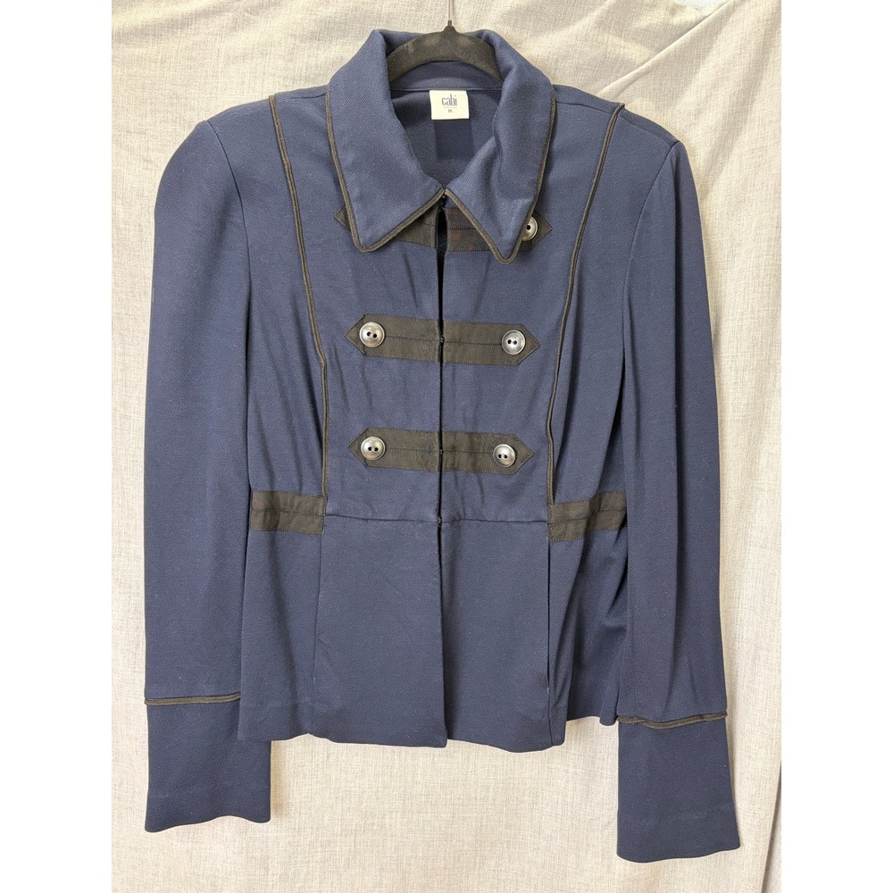 Cabi Blue‎ Military Style Jacket Button Front Structured Blazer M
